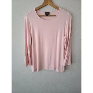 J. Jill Wearever Top Shirt Flutter Sleeve  Pink Size S